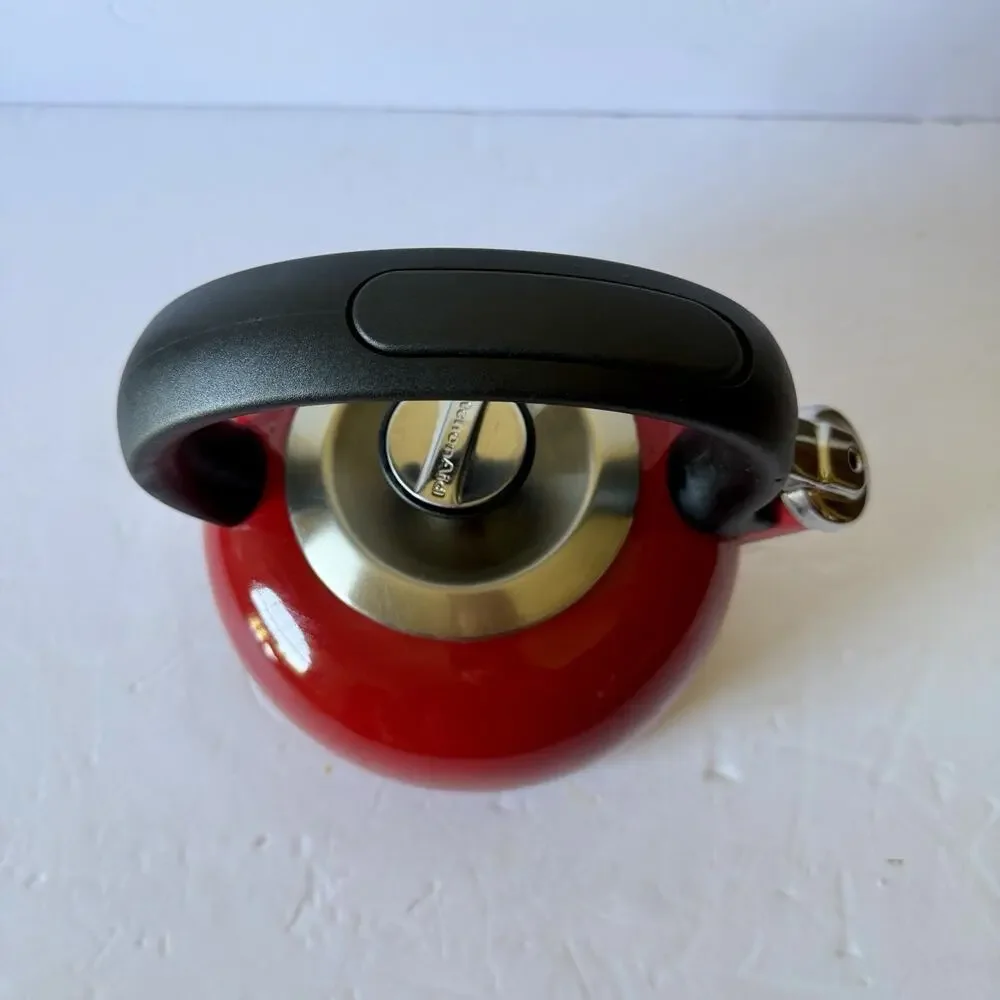 Kitchenaid Red Teapot‎ Enameled Stainless Steel Whistling Tea Kettle